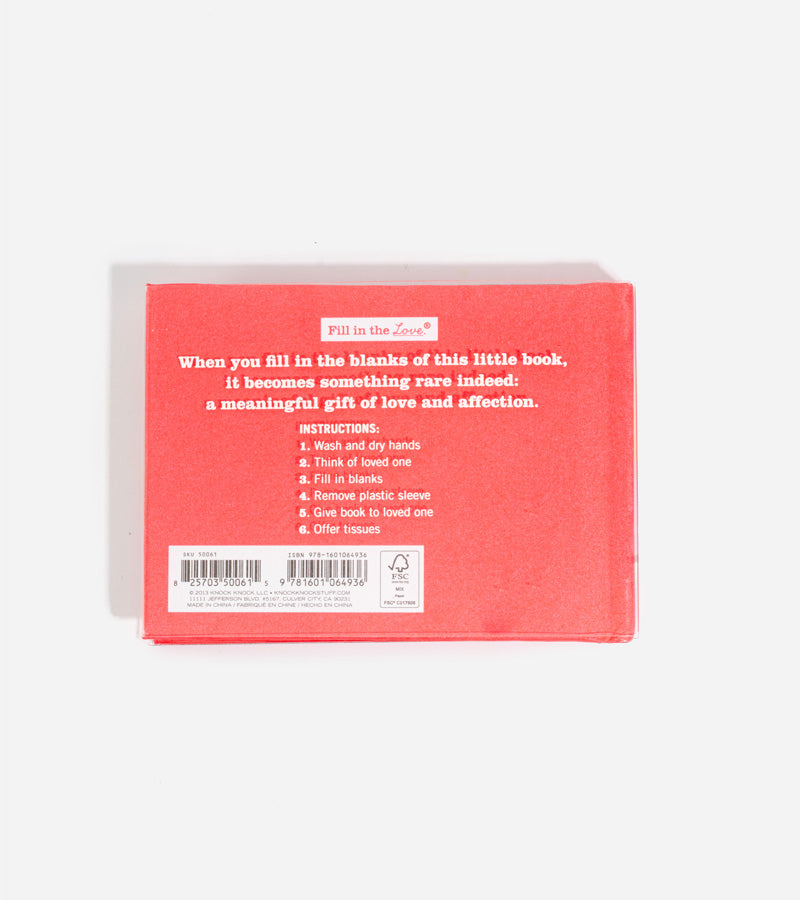 L'avant gardiste What I Love Carnet à remplir couple amour