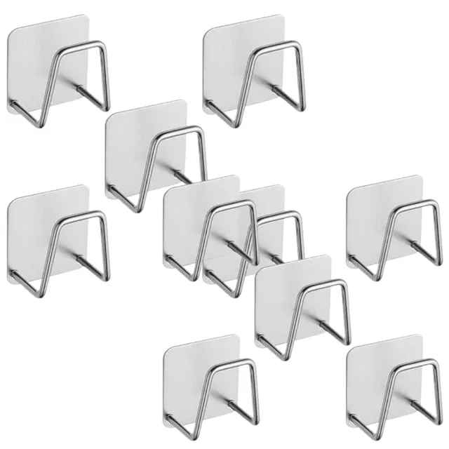 Shop-Story Eviclip Porte-Éponge Acier Autocollant x10 Inox