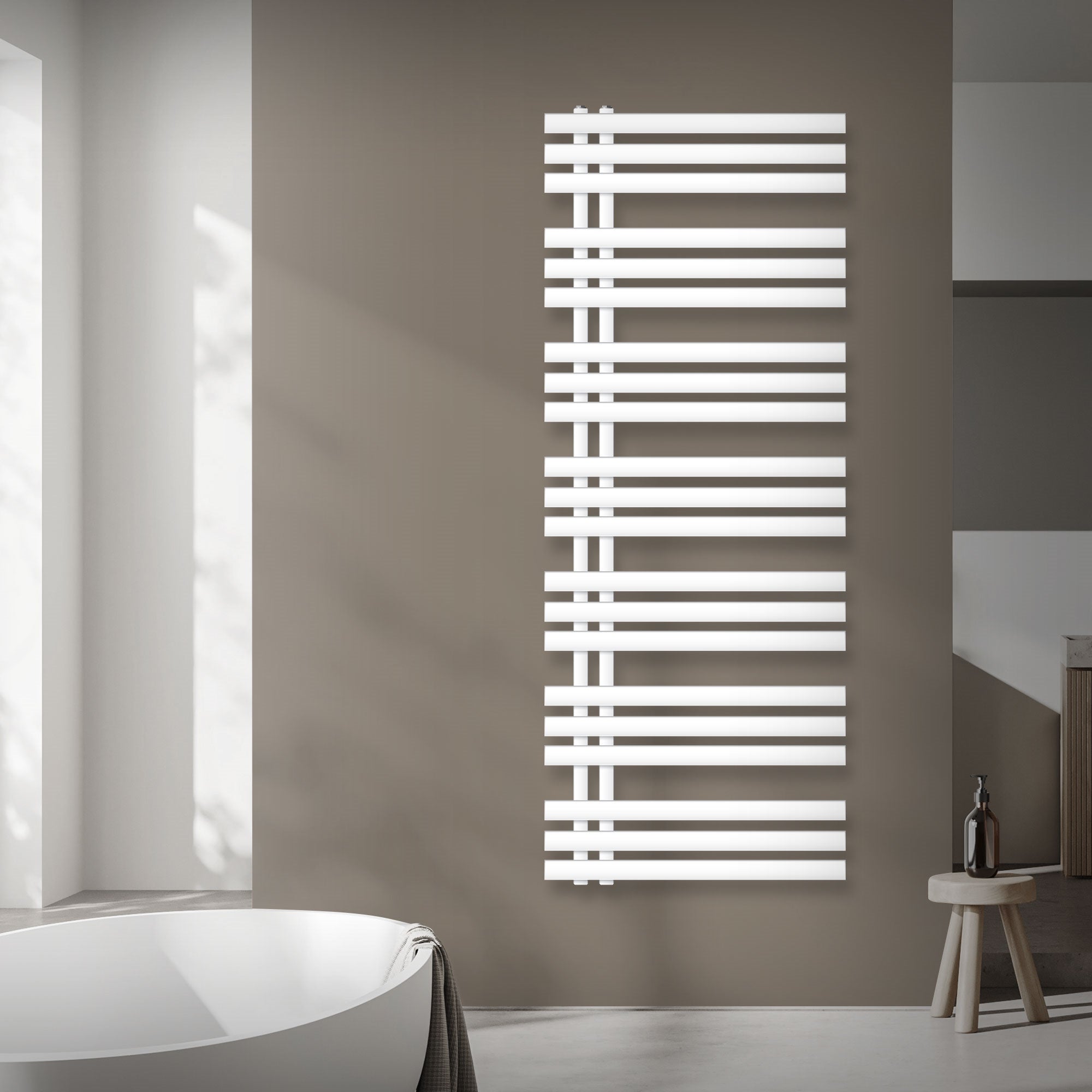 ECD Germany Iron EM sèche-serviettes 600x1600 blanc 900W