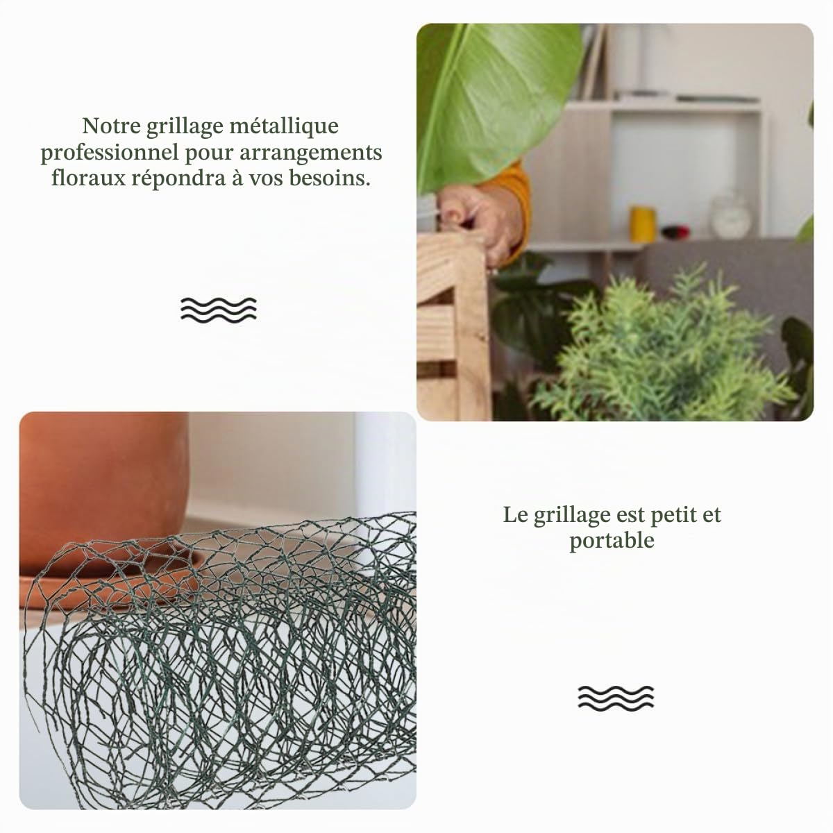 Milisten Patio grillage poule vert 30 cm x 1 m maille 19 mm