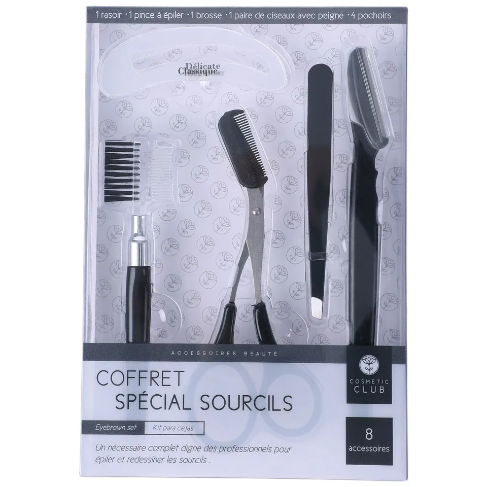 Stokomani coffret sourcils 8 pièces maquillage yeux
