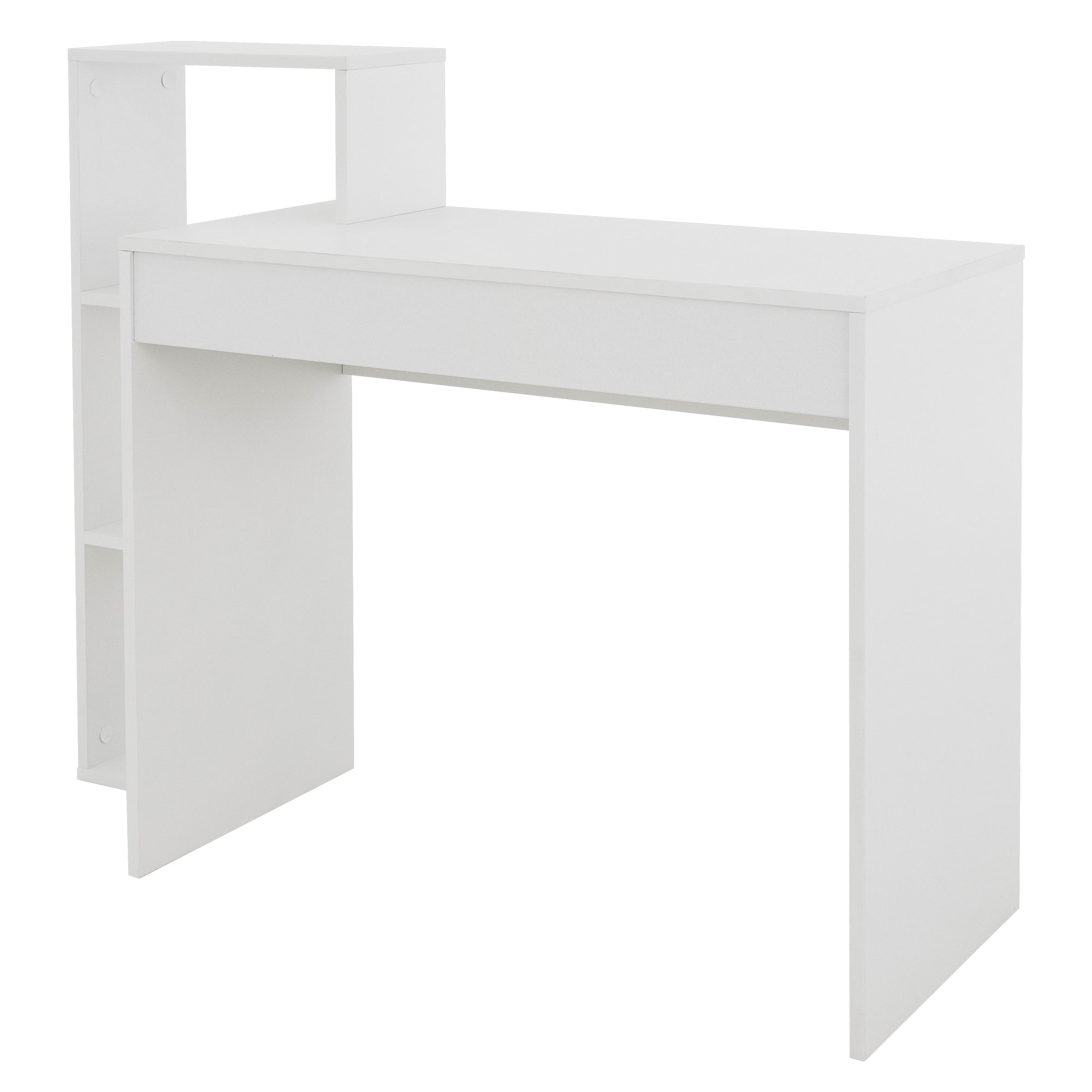 ECD Germany ML-Design Bureau Blanc avec Étagère 110x72x40 cm