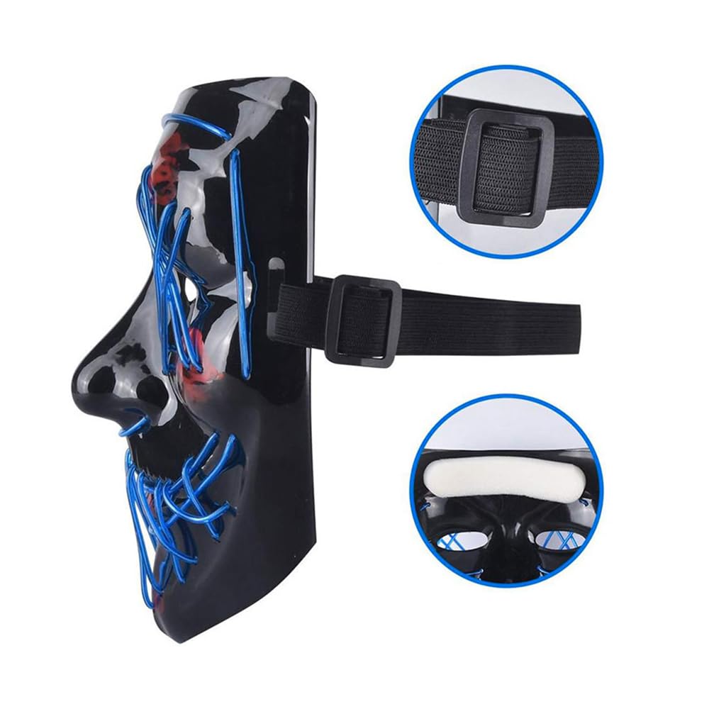 Shop-Story Loisirs Masque LED Nightmare Bleu Halloween