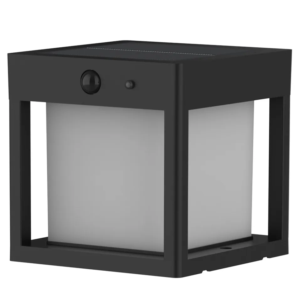 Red Deco Pilaro Black borne solaire pilier LED détecteur 15 cm