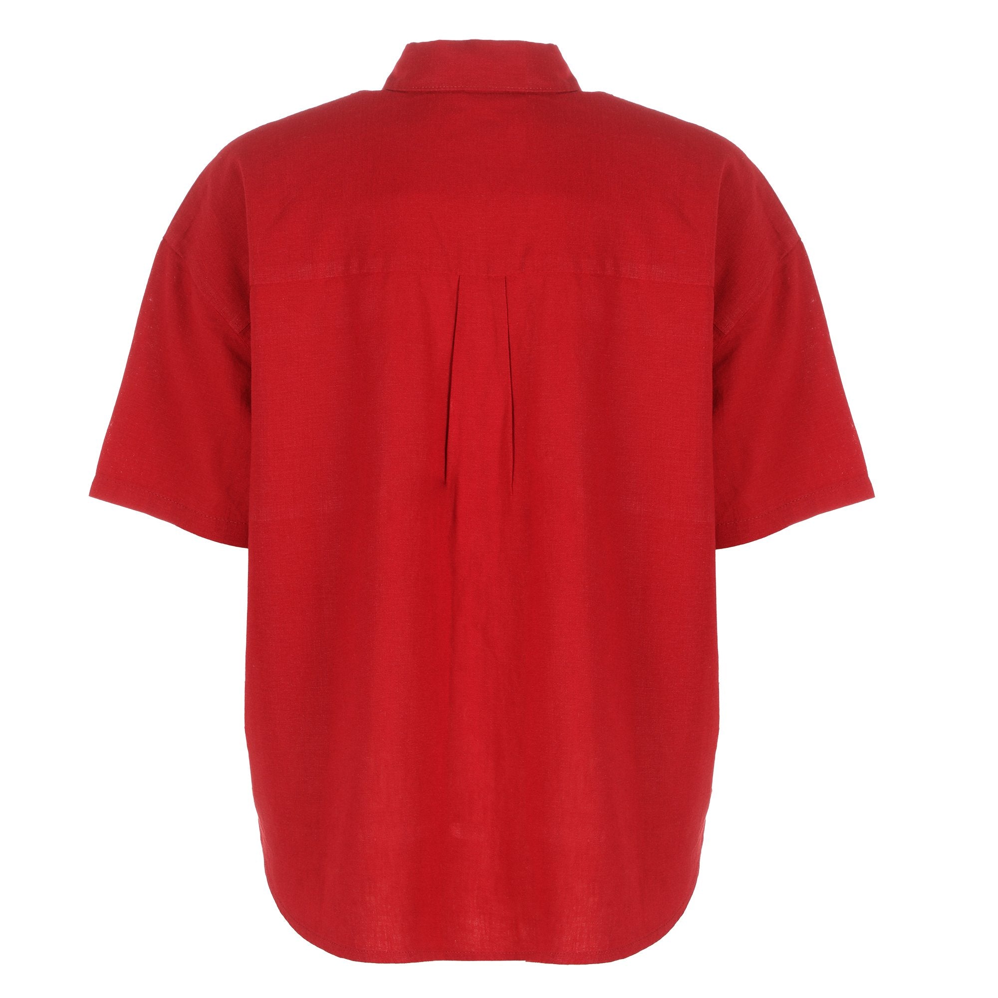 Stokomani Mode Chemise rouge manche courte femme