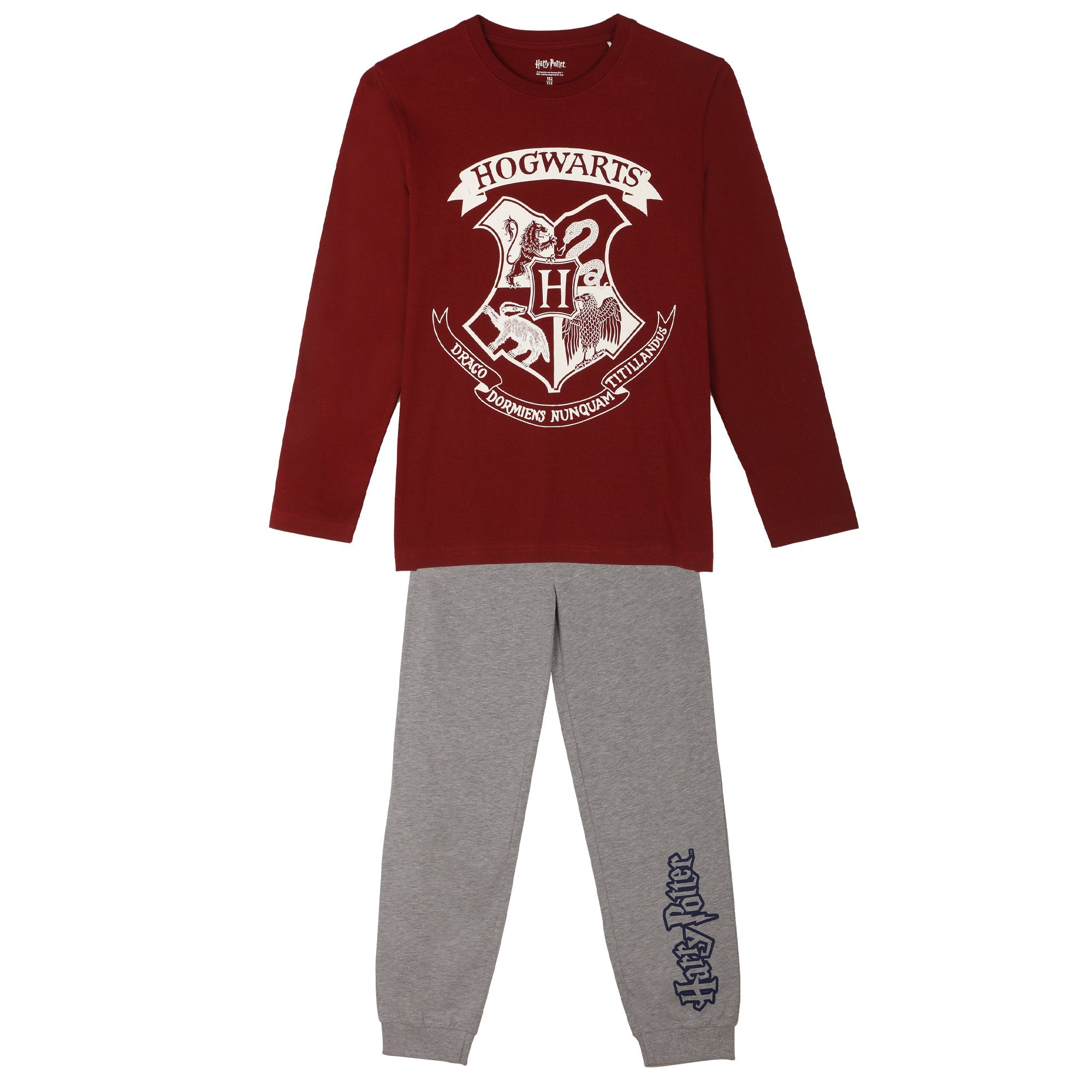 Pyjama bas resserré 10/12 ans rouge enfant