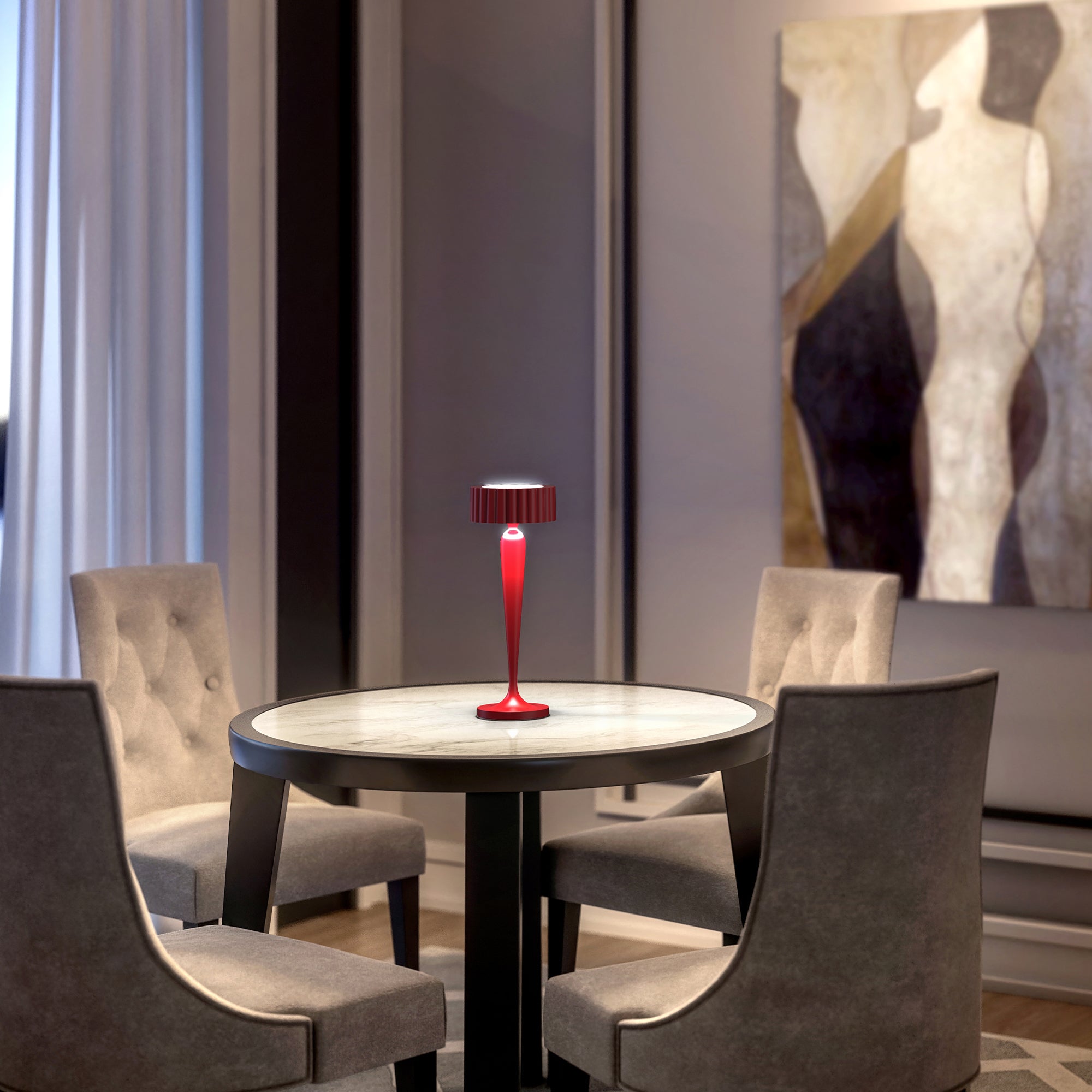 Red Deco Twiggy Red lampe sans fil rouge H26cm alu LED