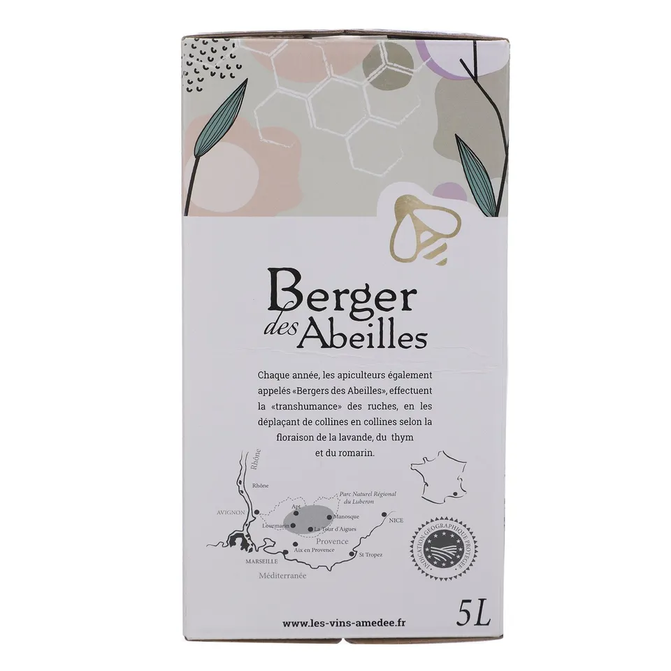 Berger des Abeilles cubi vin rosé avec sulfites