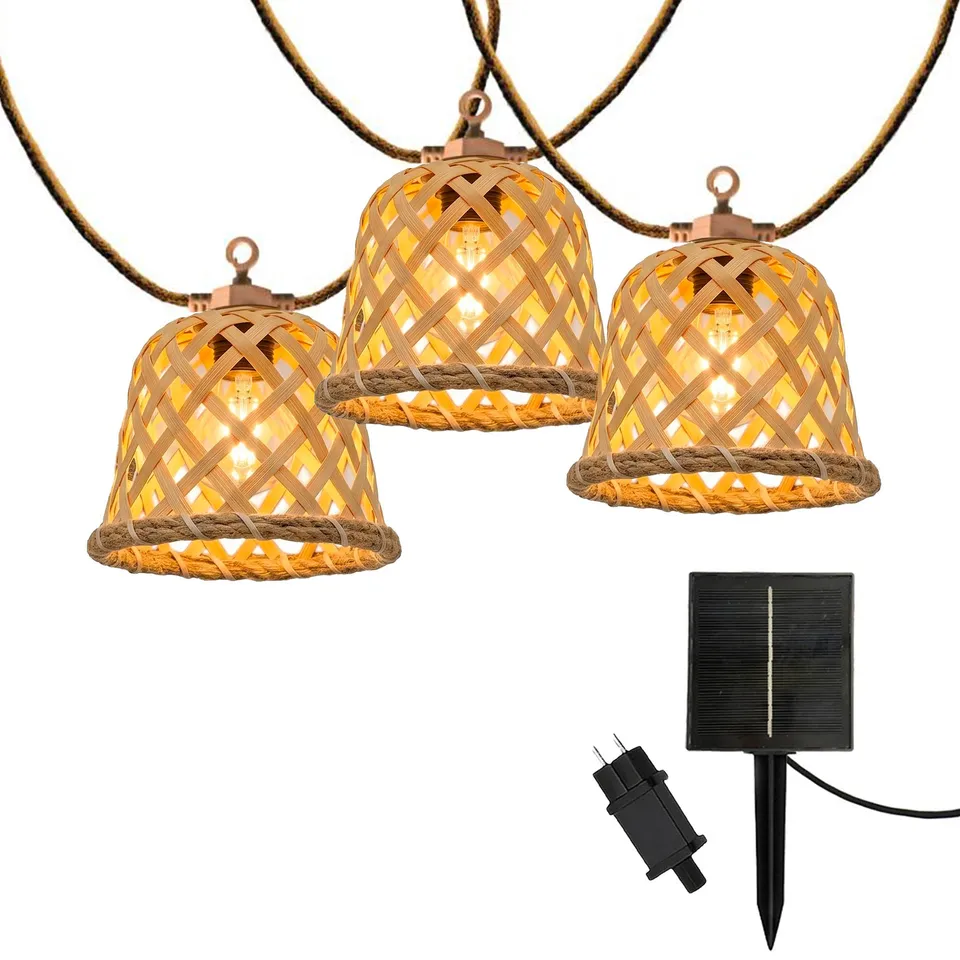 Red Deco Maly Light guirlande 8 m rotin 10 LED blanc chaud
