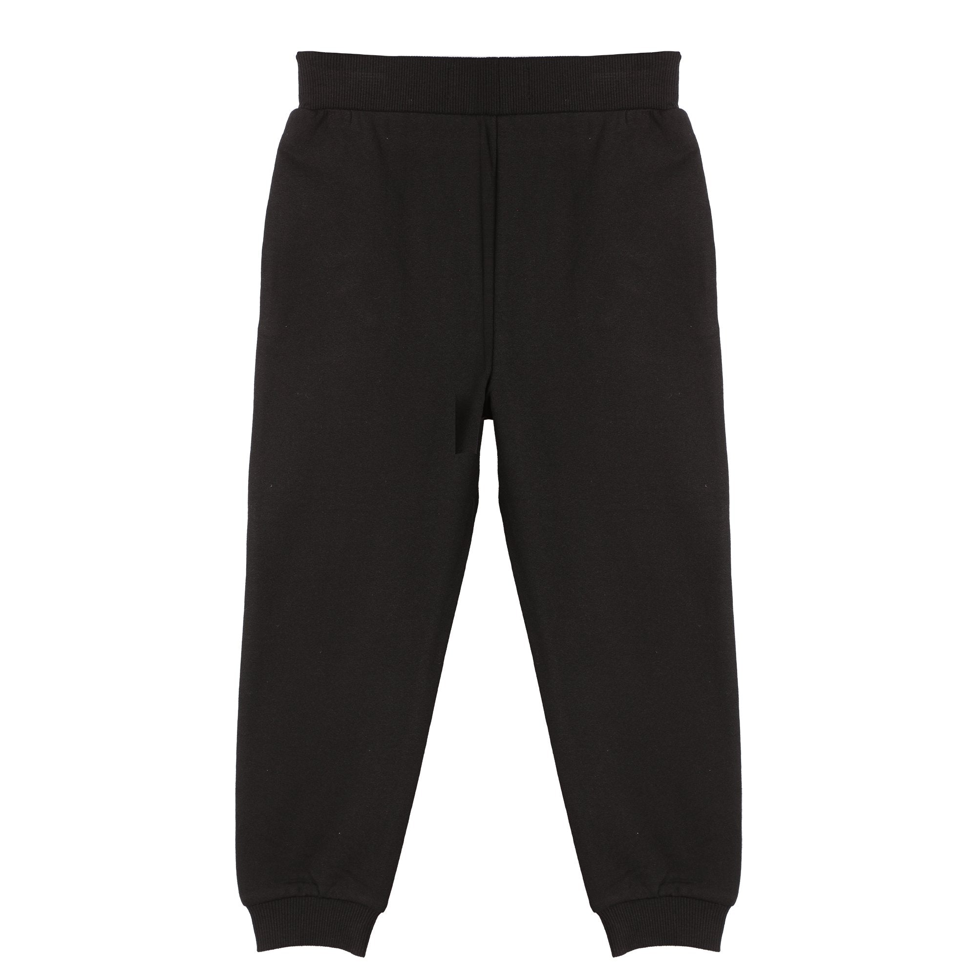 Ensemble jogging noir enfant sweat pantalon coton 2 pièces