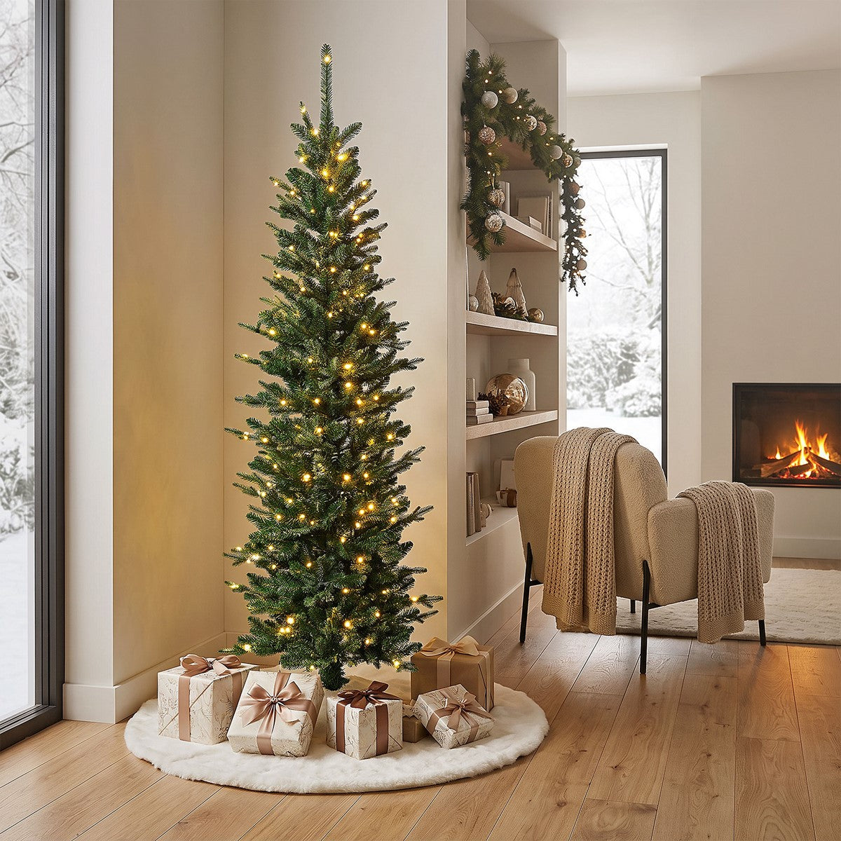 ECD Germany Haus & Wohnen Sapin artificiel lumineux 150 cm vert