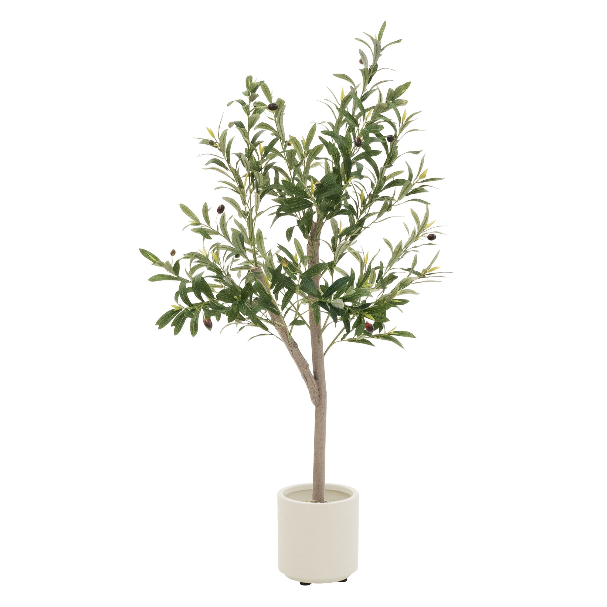 ML-Design olivier artificiel 120 cm avec pot blanc