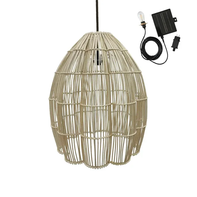 Red Deco Avila Solar suspension rotin 50cm hybride blanc chaud
