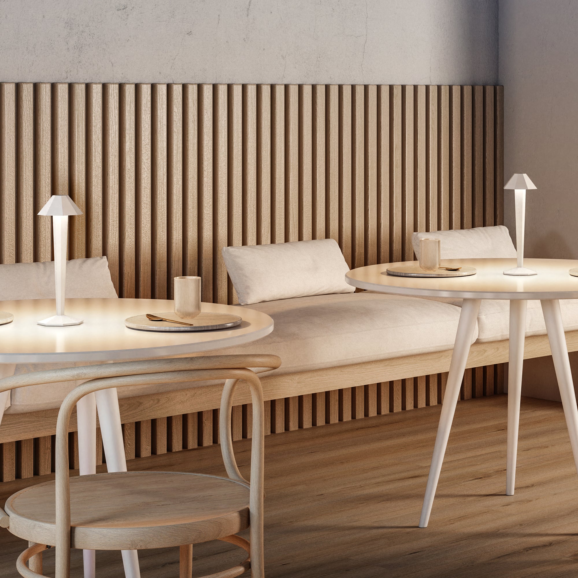 Red Deco Krypton White lampe table sans fil tactile dimmable