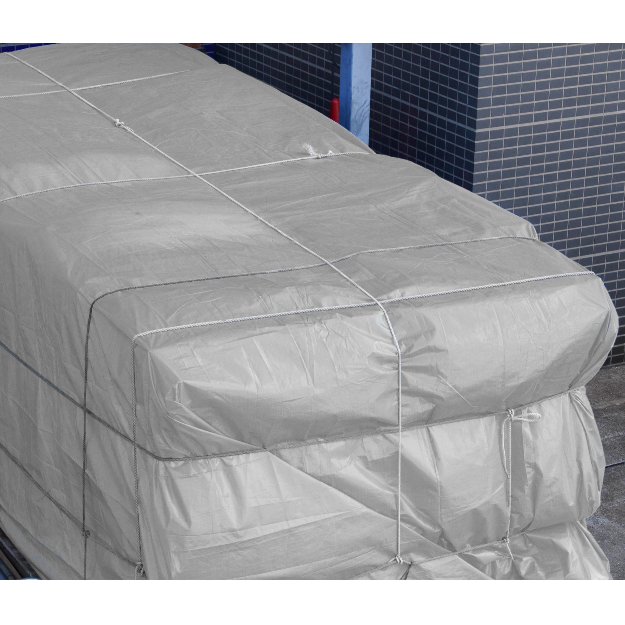 ECD Germany bâche protection grise 2x3 m 180g/m² PE à œillets