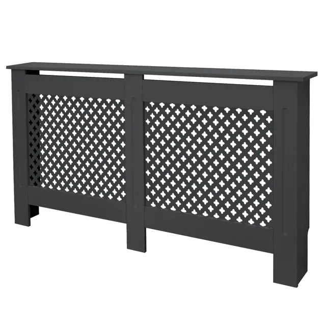 ECD Germany Heizungen Cache radiateur MDF anthracite 152x19x82 cm
