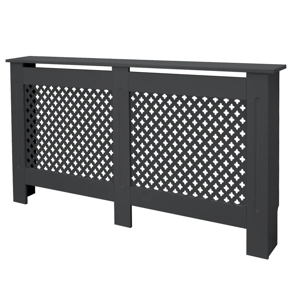 ECD Germany Heizungen Cache radiateur MDF anthracite 152x19x82 cm
