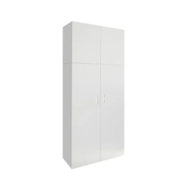 ECD Germany Möbel armoire blanche 182,4 cm 2 portes 8 casiers