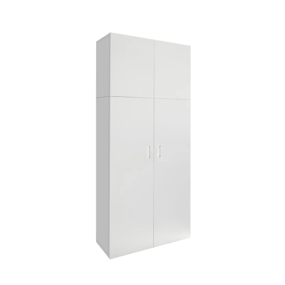 ECD Germany Möbel armoire blanche 182,4 cm 2 portes 8 casiers