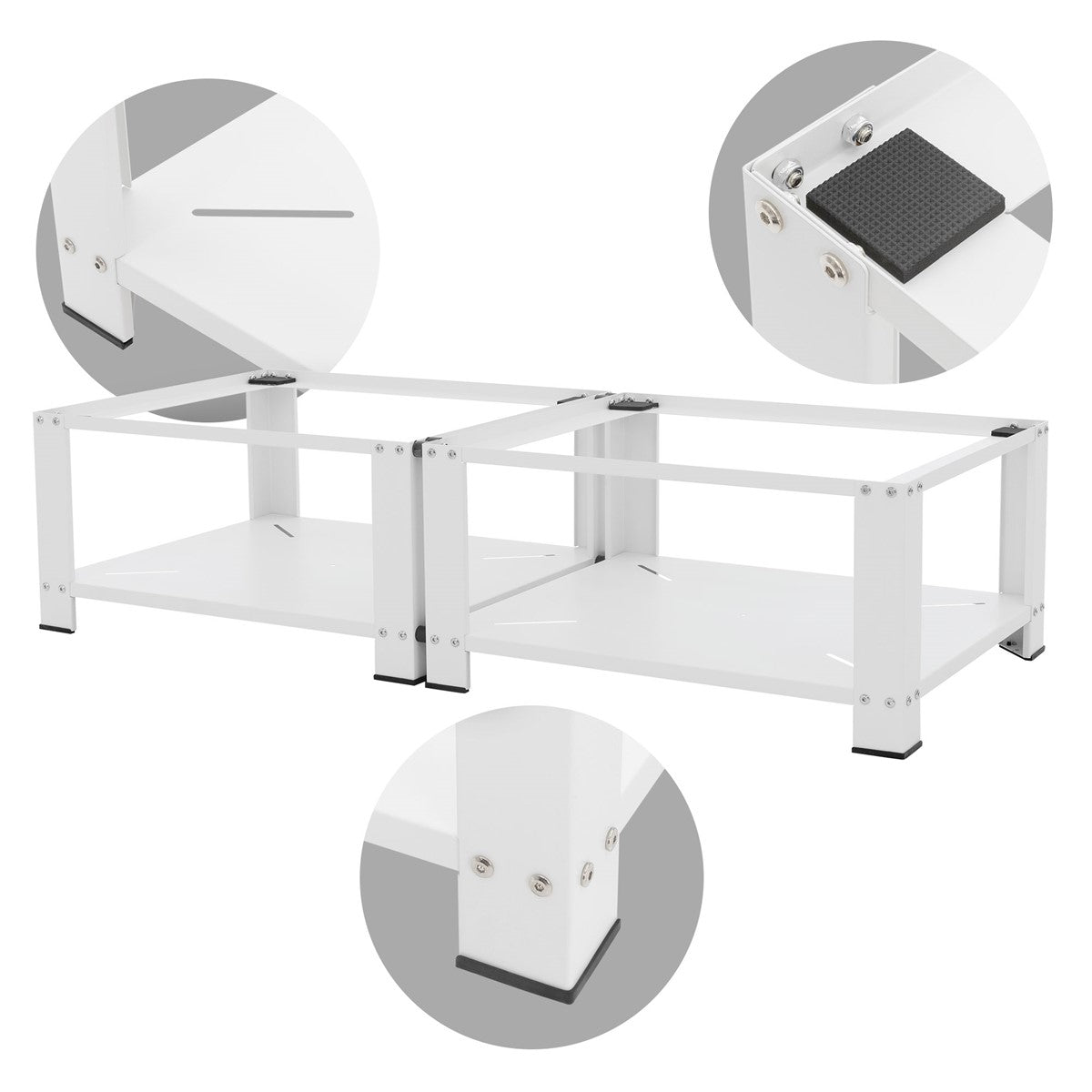 ECD Germany Möbel ML-Design socle lave-linge acier noir 32 cm