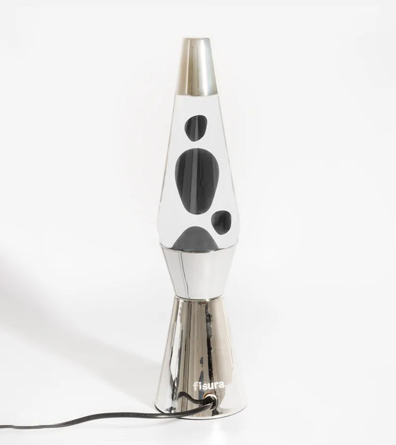 L'avant gardiste Lampe à Lave Bulles Noires vintage