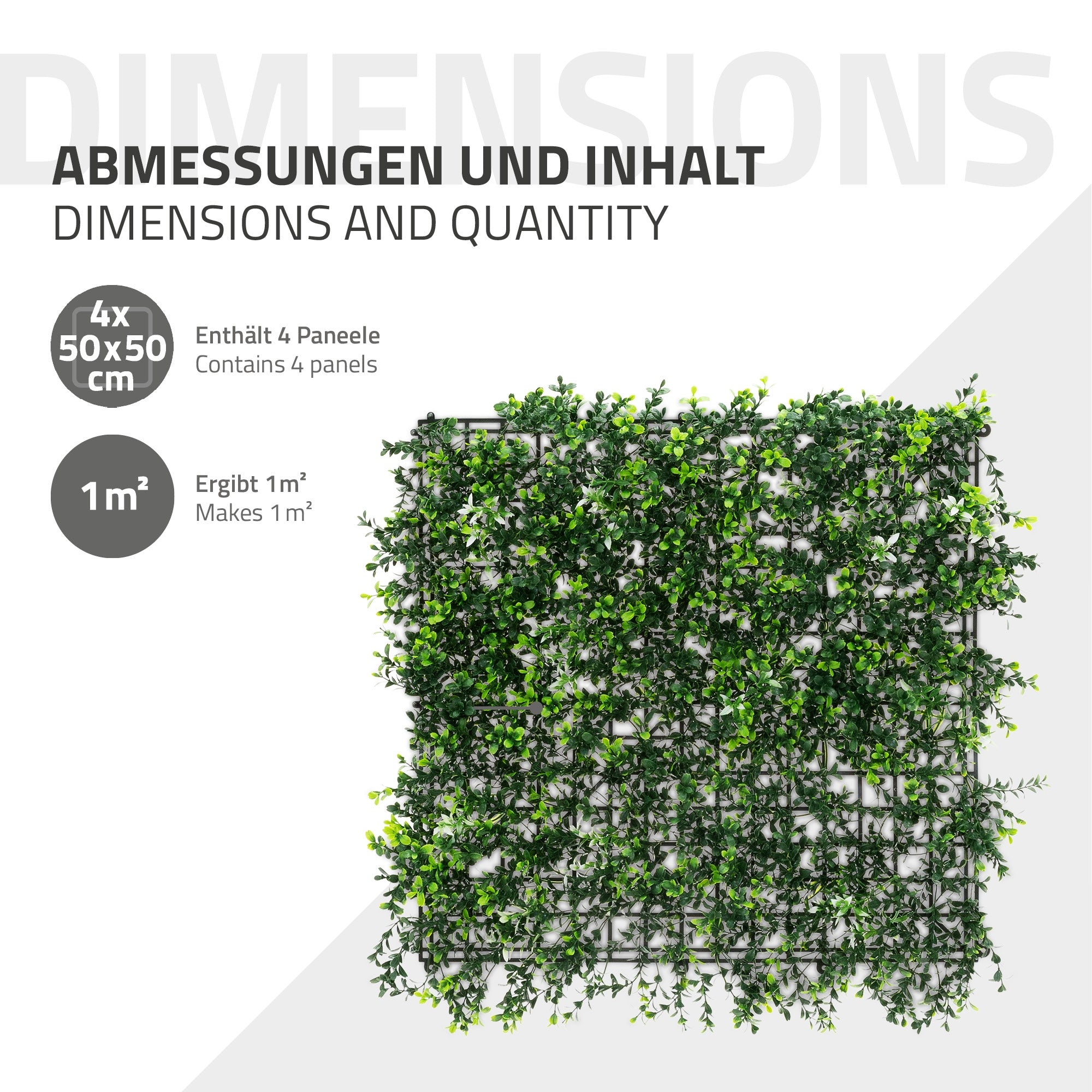 ECD Germany Haus & Wohnen Pachysandra mur végétal 4x50x50 vert