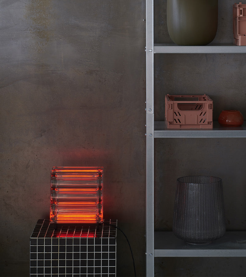 L'avant gardiste Déco lumineuse Lampe Doric Kismas bloc verre
