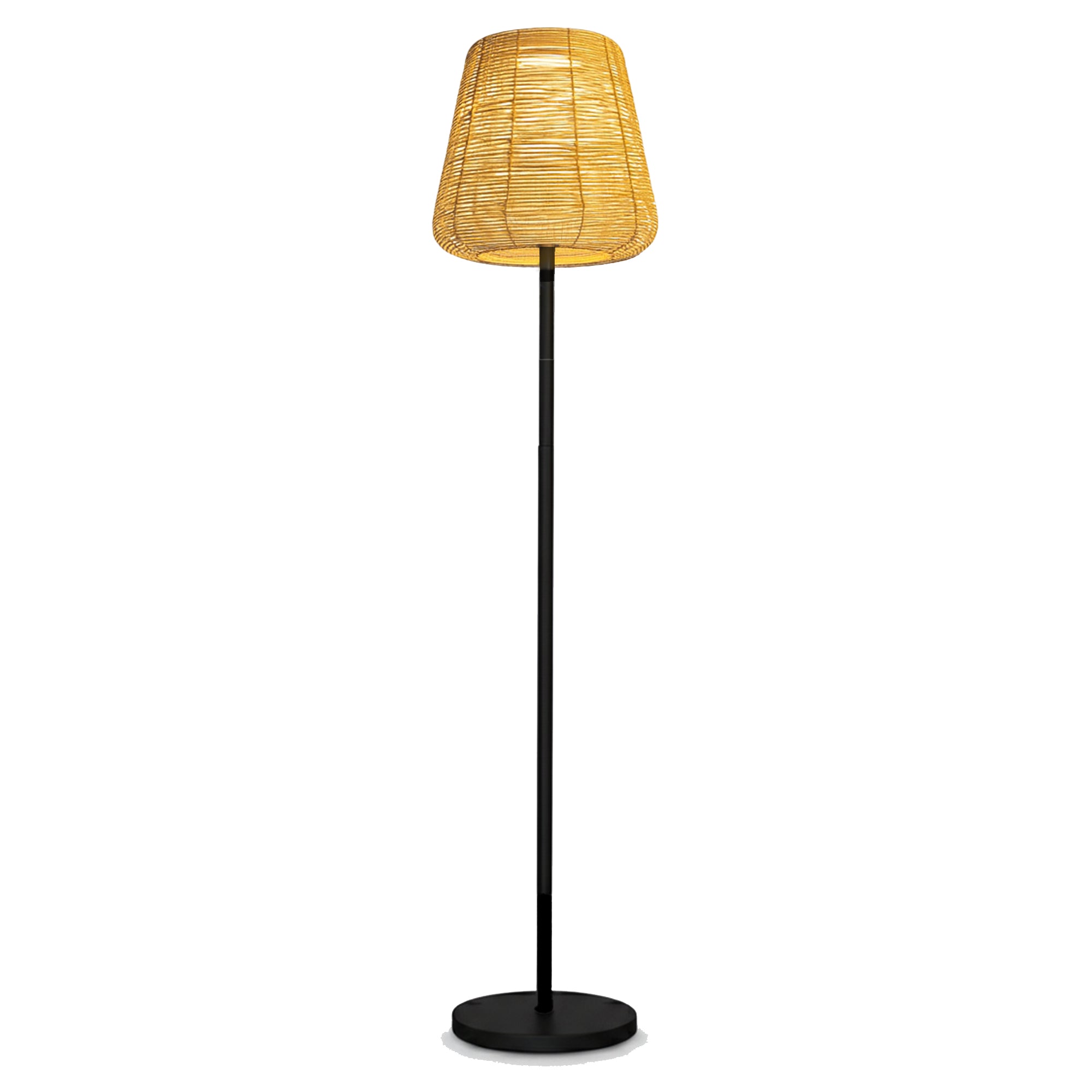 Red Deco Tall Bohème Solar lampadaire solaire rotin H160cm blanc chaud