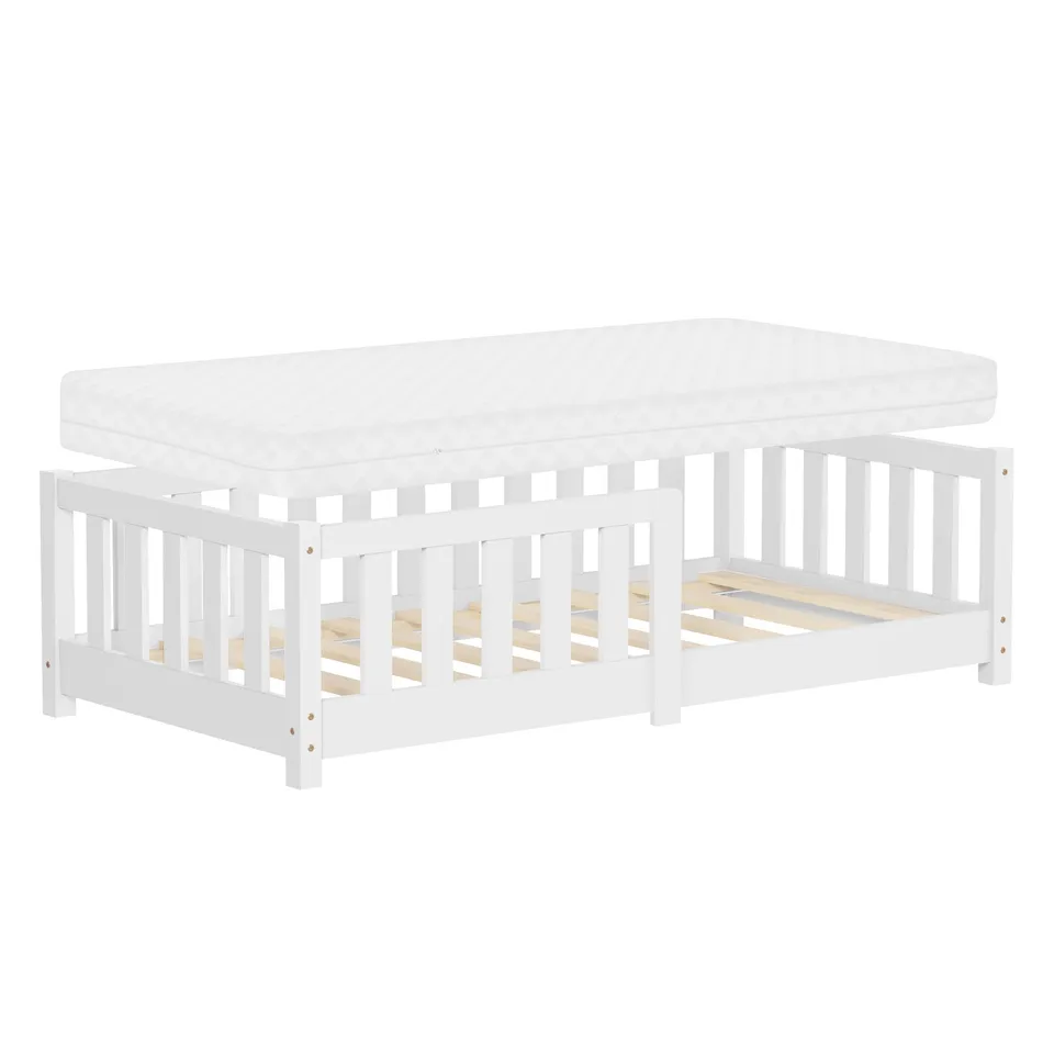 ECD Germany Kinder Lit enfant 70x140 blanc avec matelas
