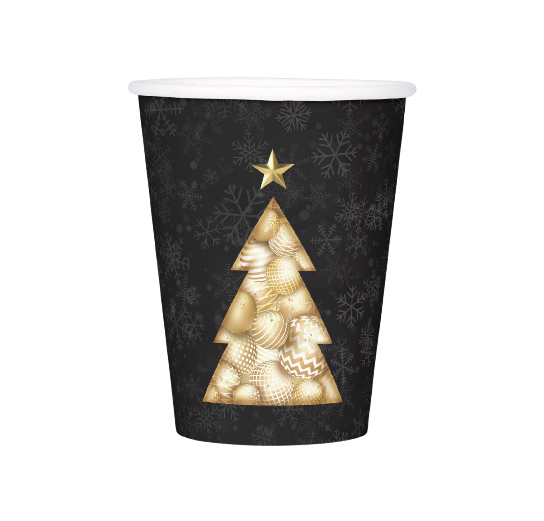 Stokomani Maison lot 10 gobelets sapin doré 25 cl