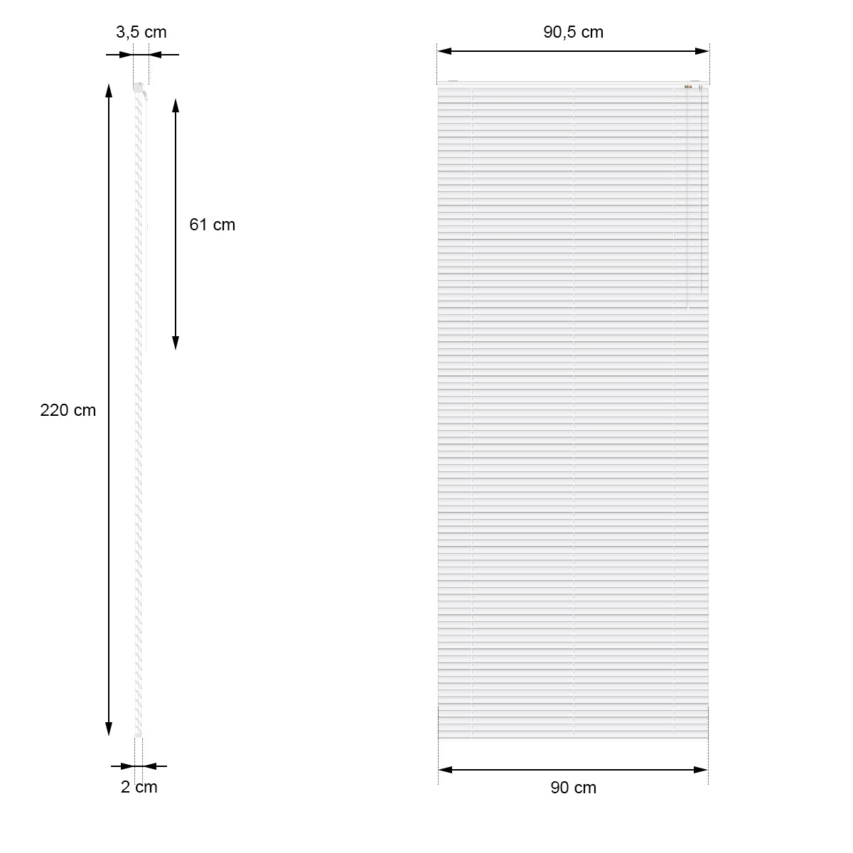 ECD Germany Garten brise-vue aluminium 90x220 cm noir