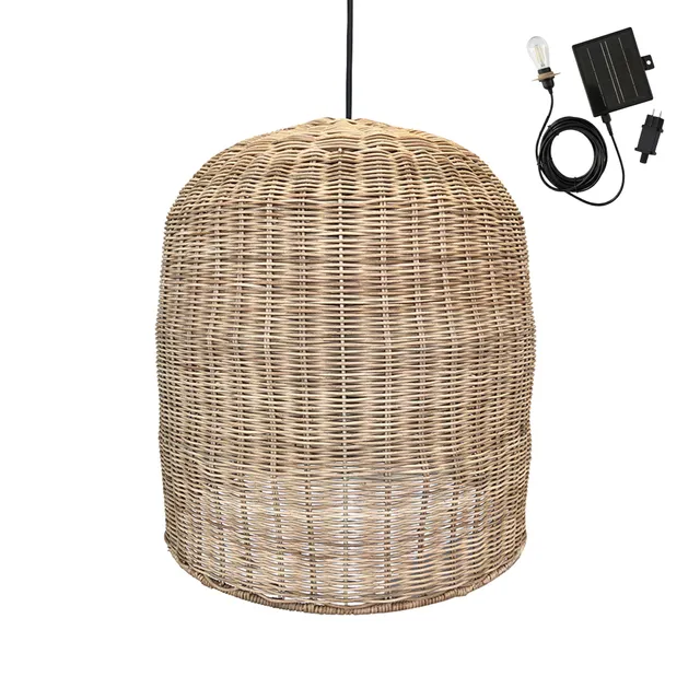 Red Deco Giacomo Solar suspension solaire rotin blanc chaud 5m hybride