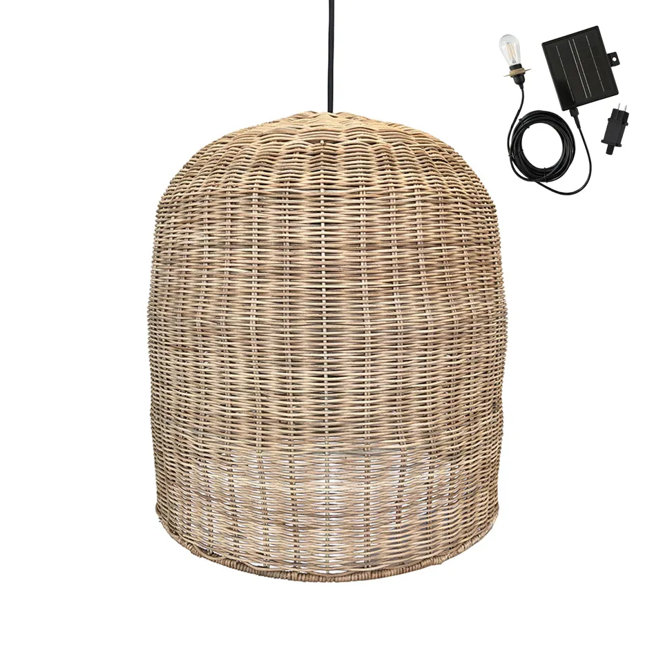 Red Deco Giacomo Solar suspension solaire rotin blanc chaud 5m hybride