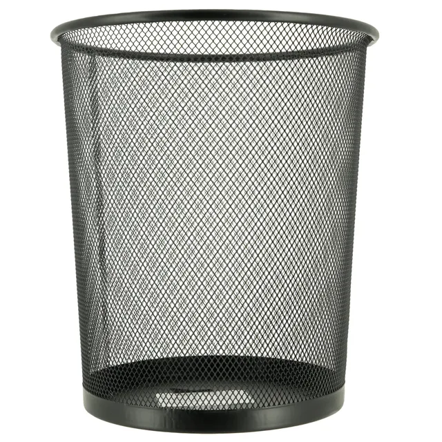 Stokomani Maison Poubelle noire en métal 24 cm bureau