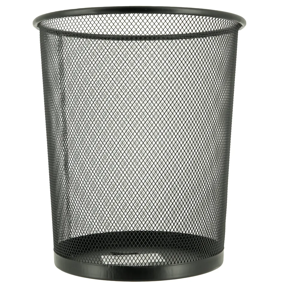 Stokomani Maison Poubelle noire en métal 24 cm bureau