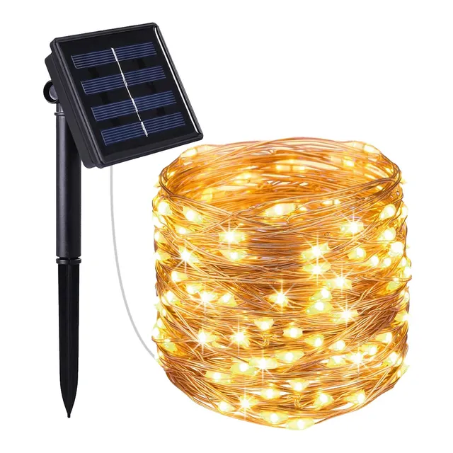 Red Deco Skinny Solar guirlande solaire cuivre 100 LED 11,9 m
