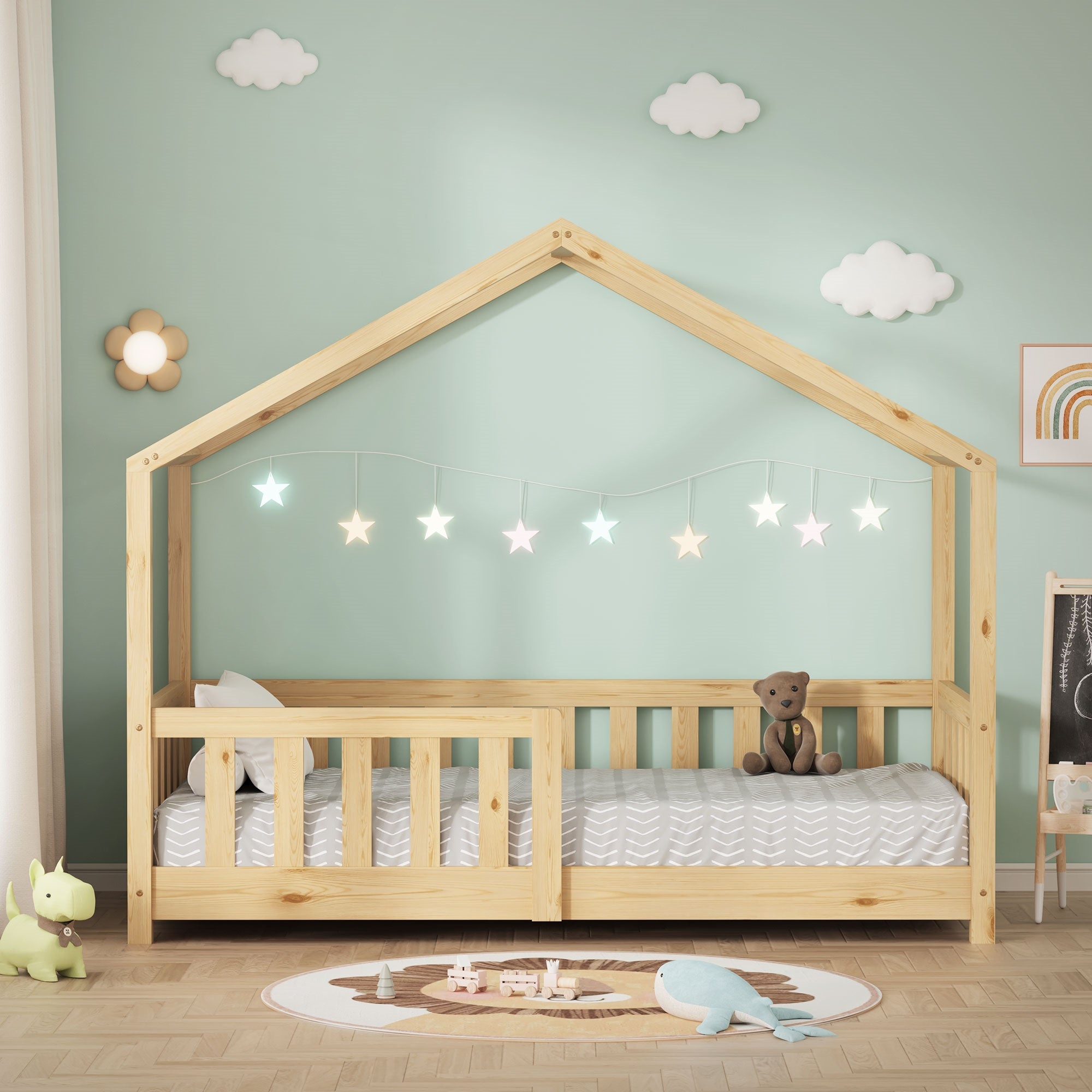 ML-Design lit cabane enfant pin 70x140 nature B-Ware