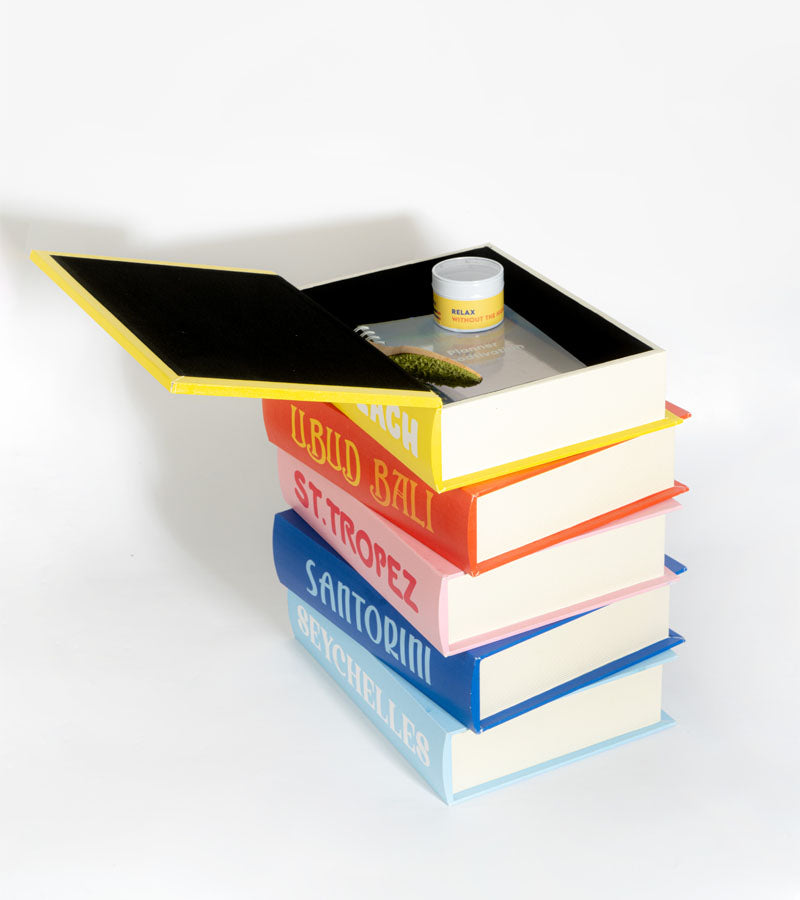 L'avant gardiste Design table d'appoint Pile de livres Paradise
