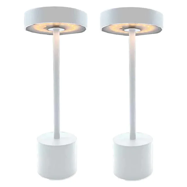 Red Deco Roby White lot 2 lampes sans fil blanc mat H30 cm