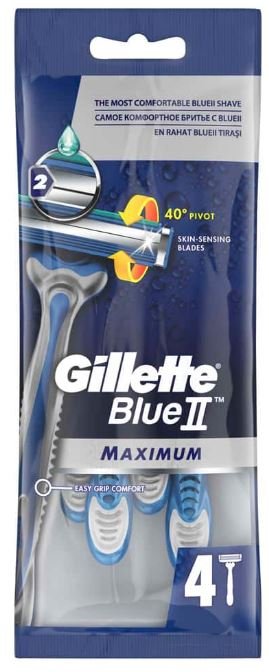 Gillette Blue II Maximum rasoir jetable x4 lames doubles