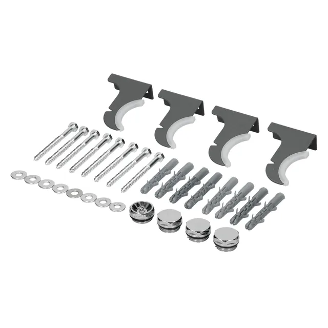ECD Germany LuxeBath Kit Fixation Radiateur Anthracite Complet