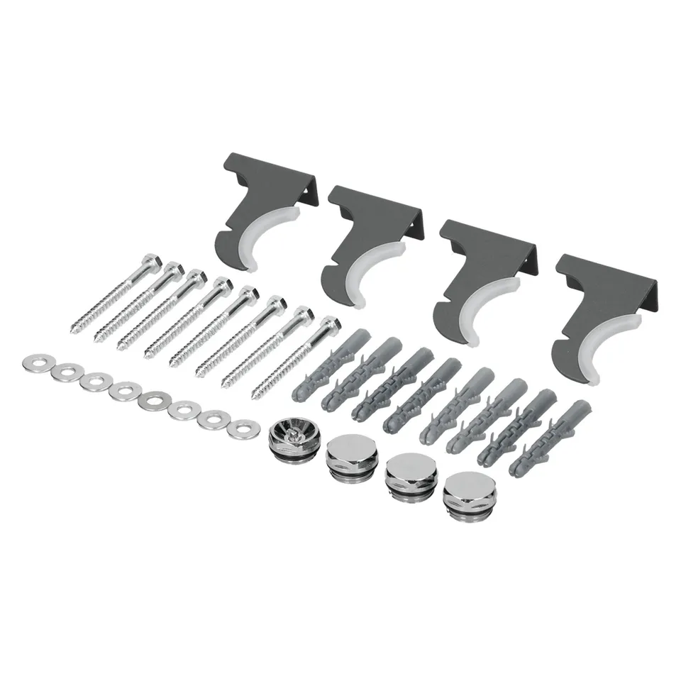 ECD Germany LuxeBath Kit Fixation Radiateur Anthracite Complet