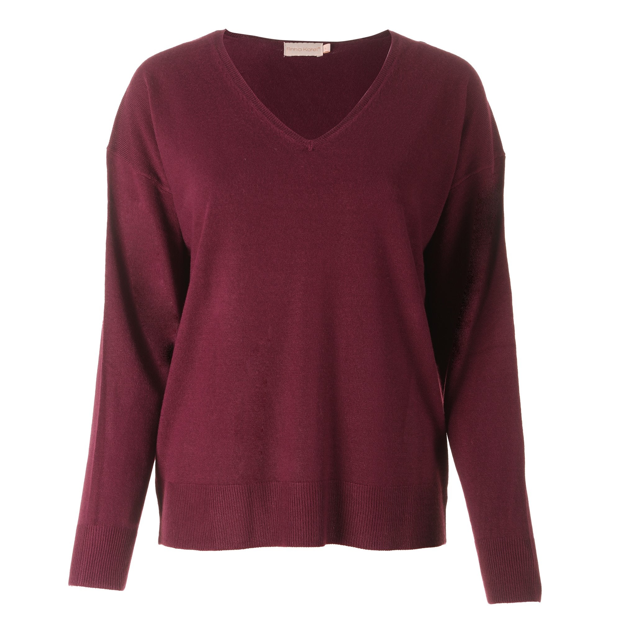 Stokomani Mode pull col V rouge taille M à XL