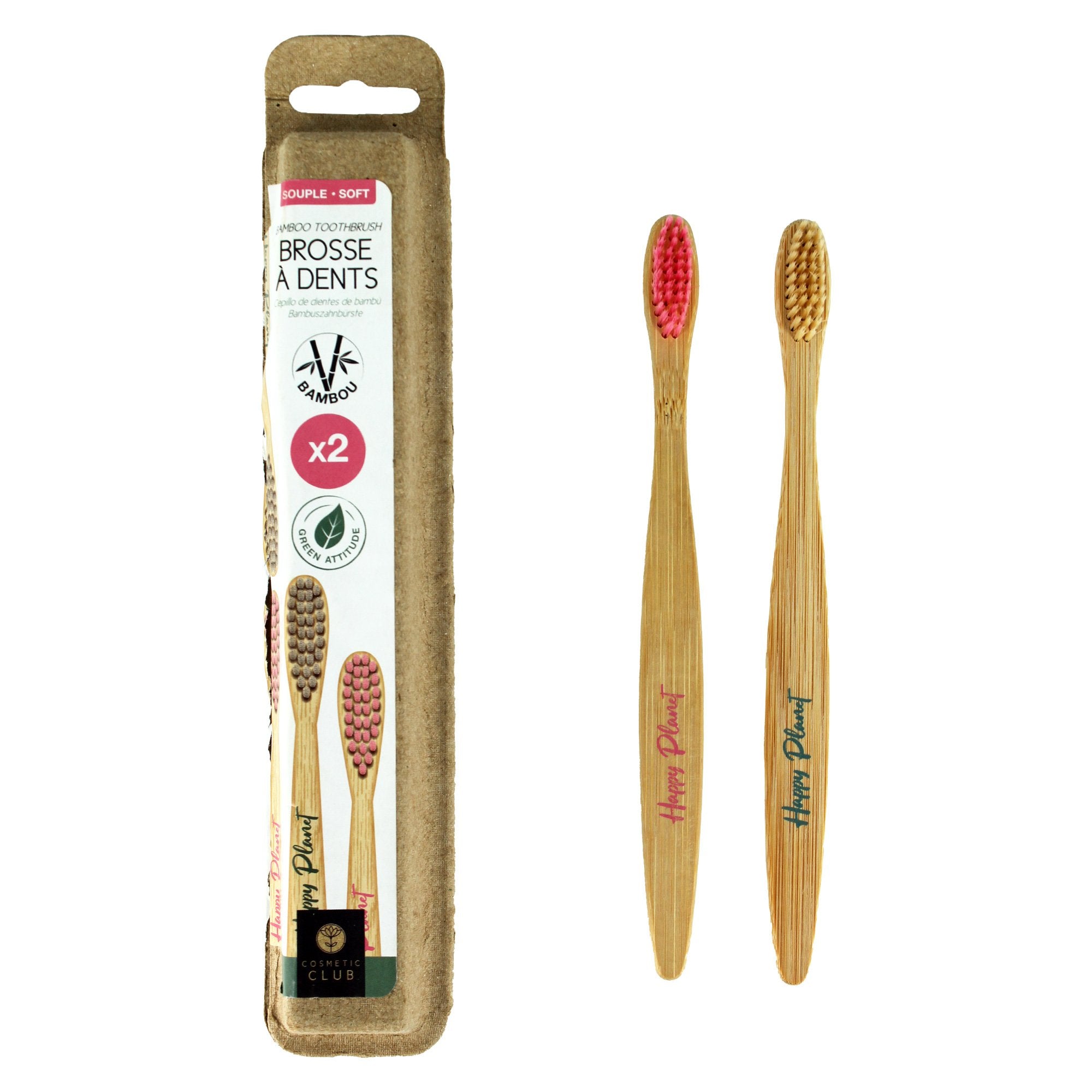 Stokomani Beauté 2 brosses à dents bambou hygiène