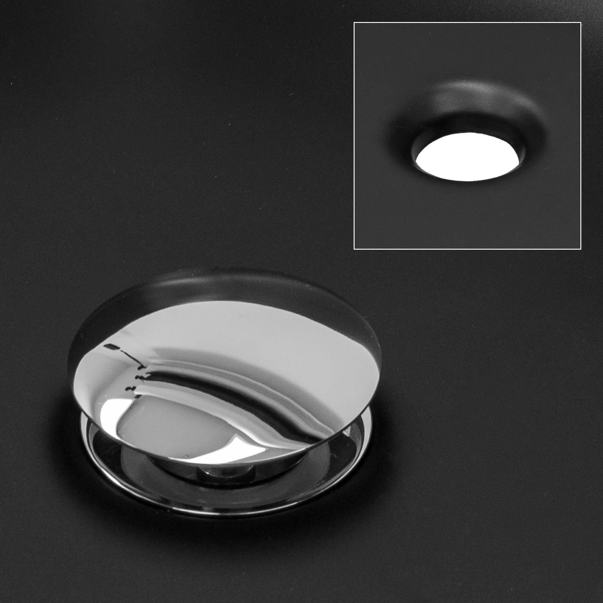 ECD Germany Sanitär vasque ronde noire 40cm céramique