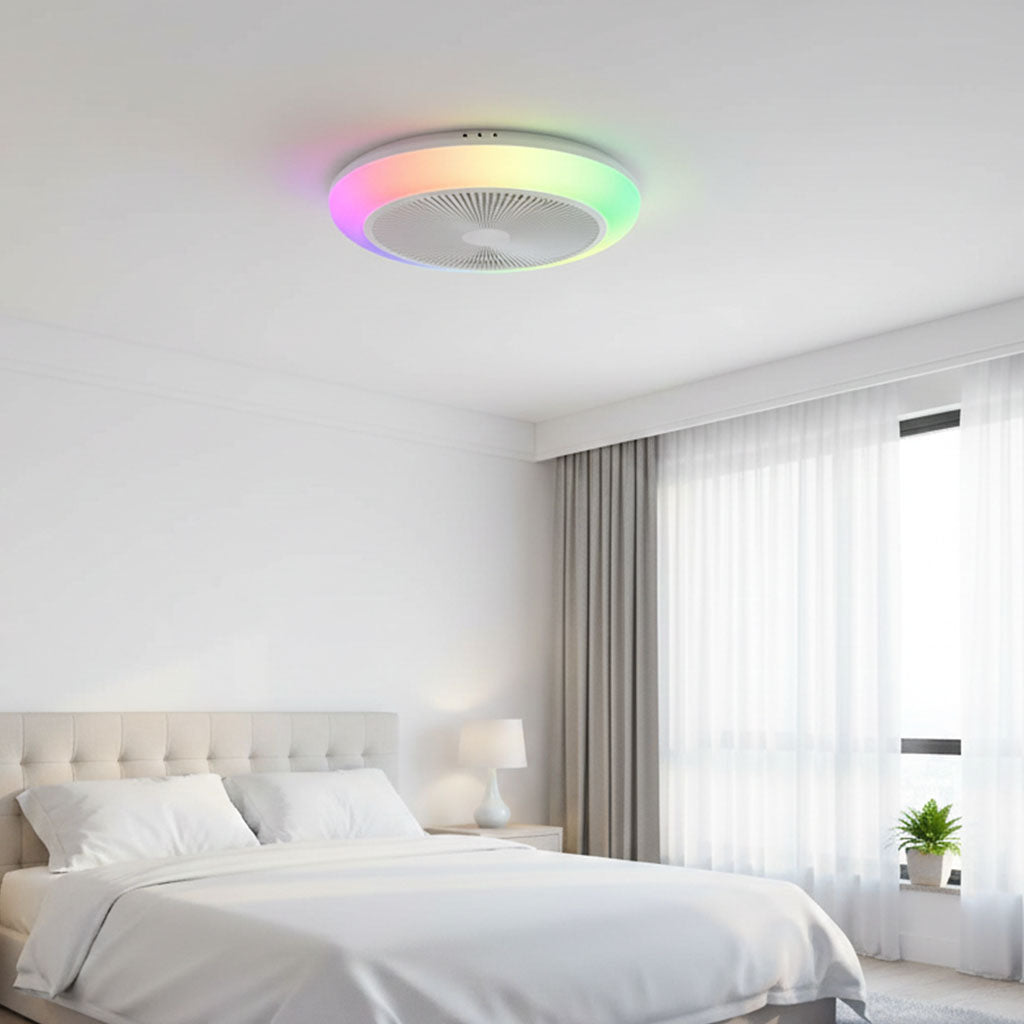 Red Deco Laguna 46cm ventilateur plafond LED RGB blanc