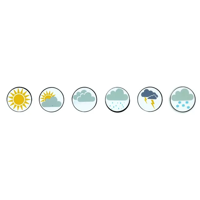 Safe Tool Fournitures scolaires aimant Meteo lot 6 double face