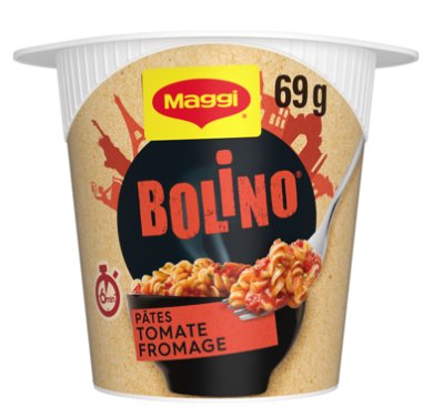 Cup Bolino pâtes tomate et fromage plat instantané