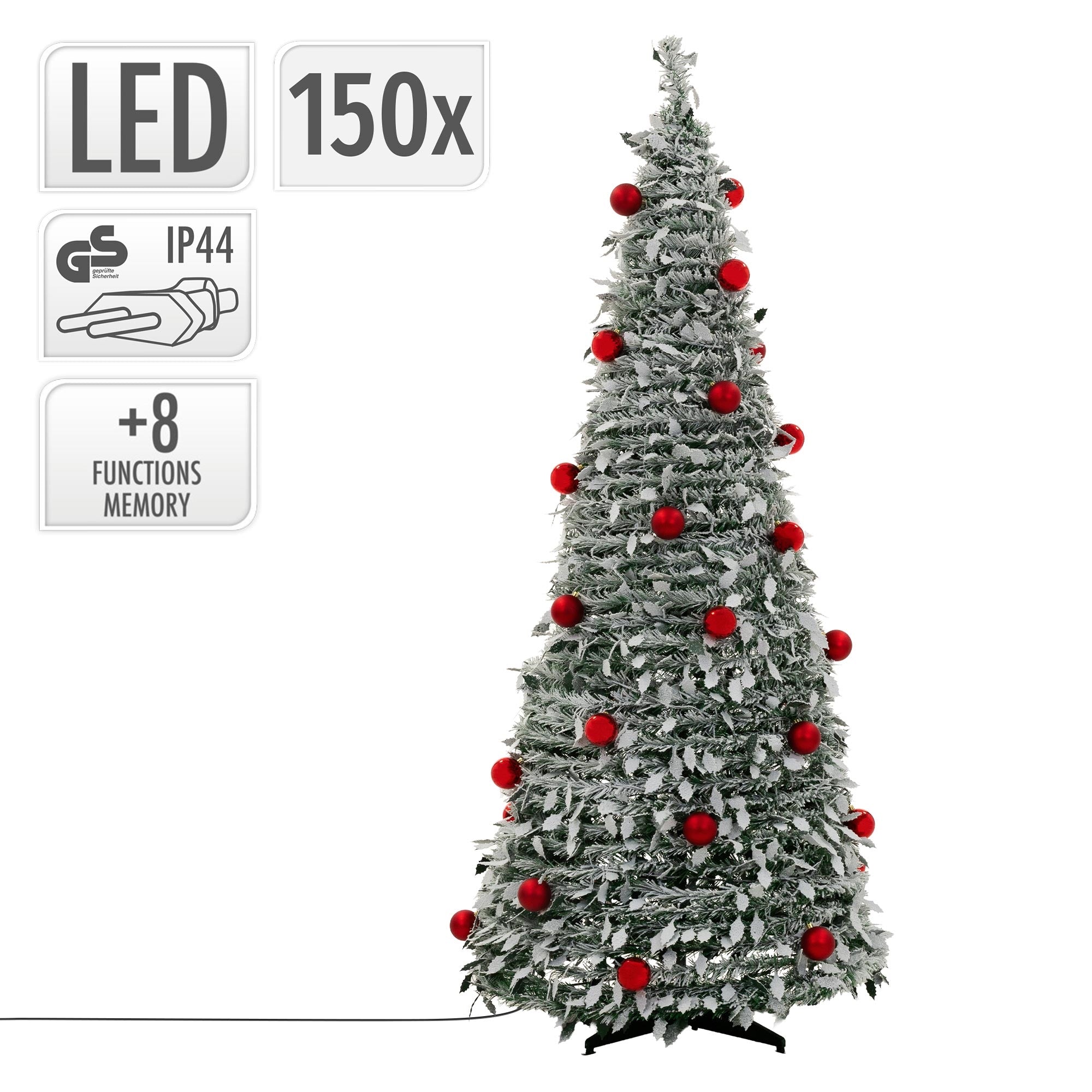 ECD Germany Sapin de Noël artificiel pop-up 180 cm LED