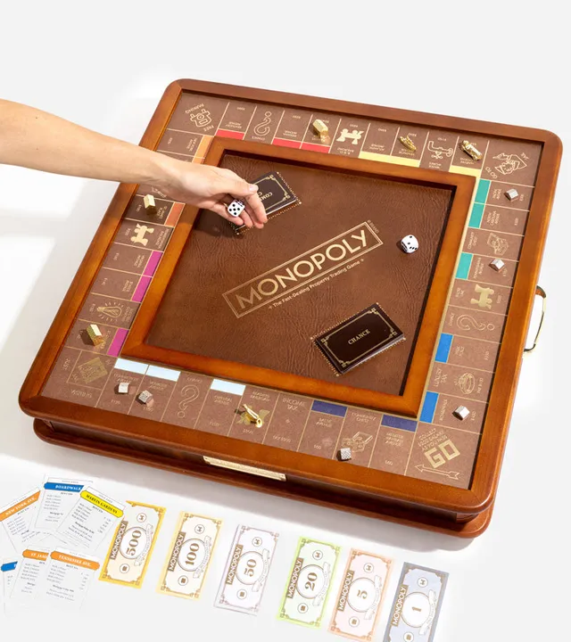 Monopoly De luxe en bois jeu de société famille
